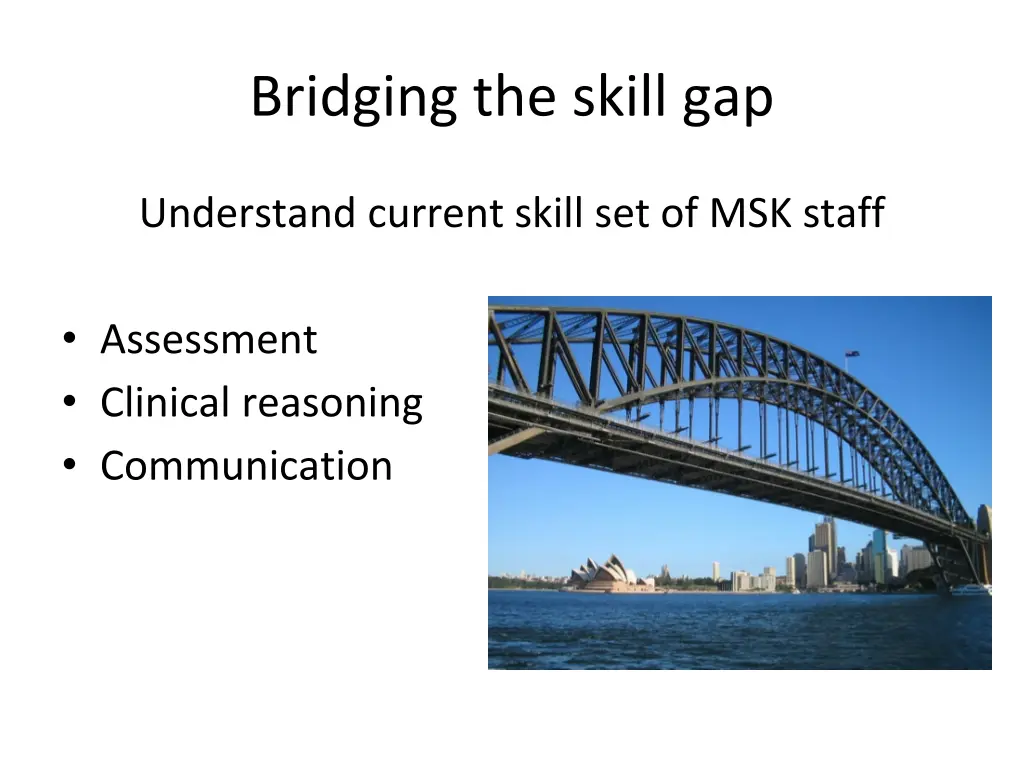 bridging the skill gap