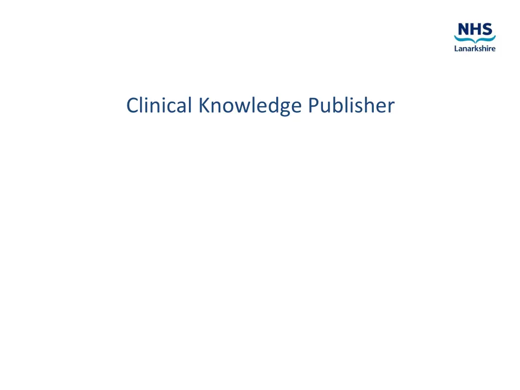 clinical knowledge publisher