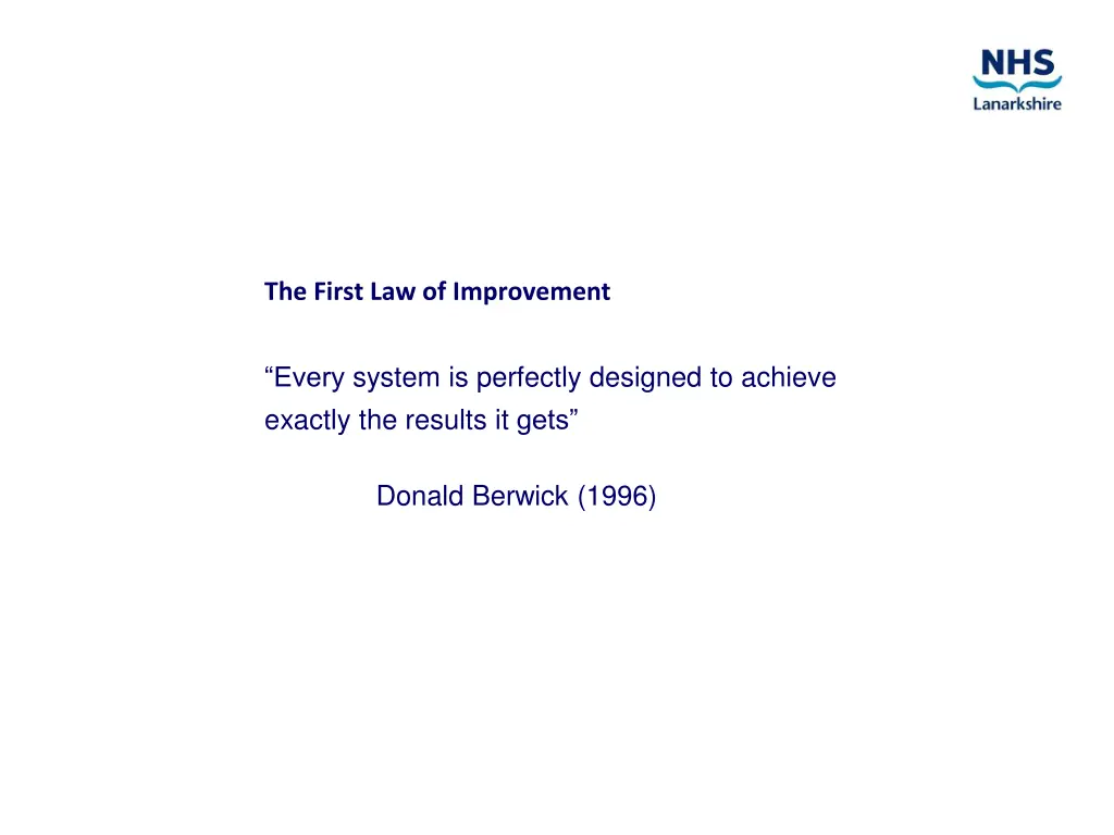 the first law of improvement
