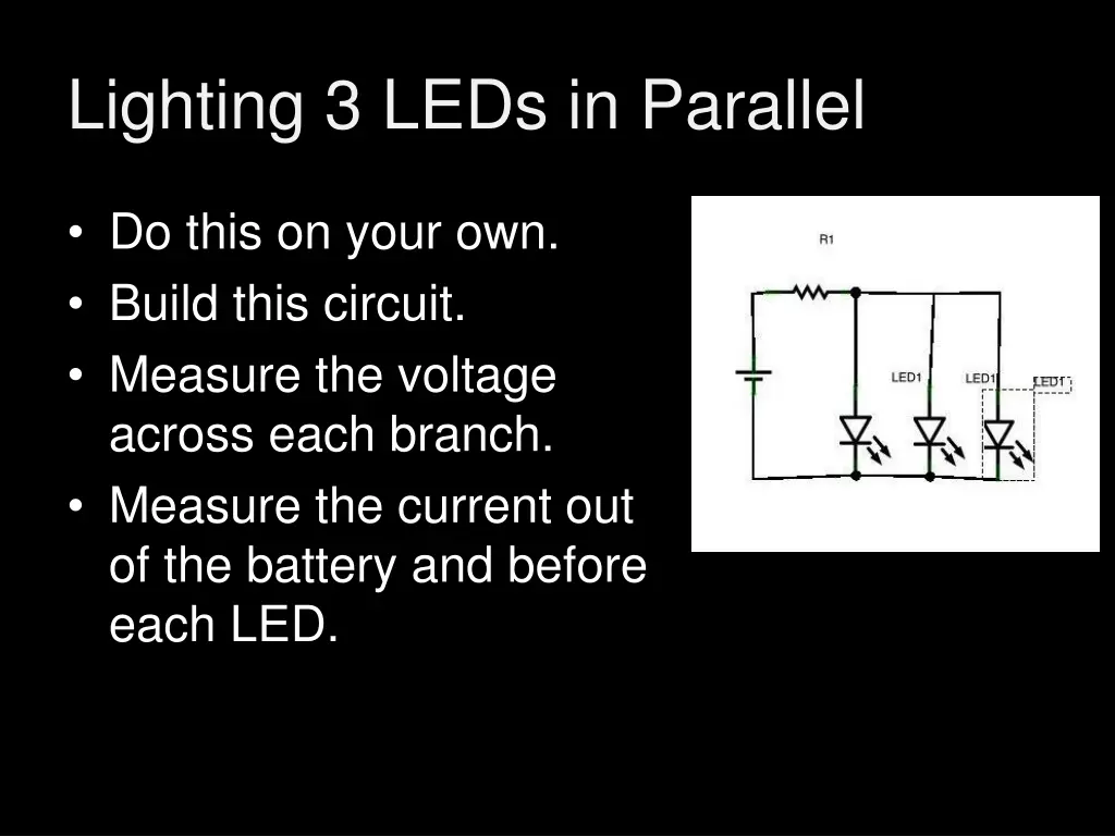 lighting 3 leds in parallel