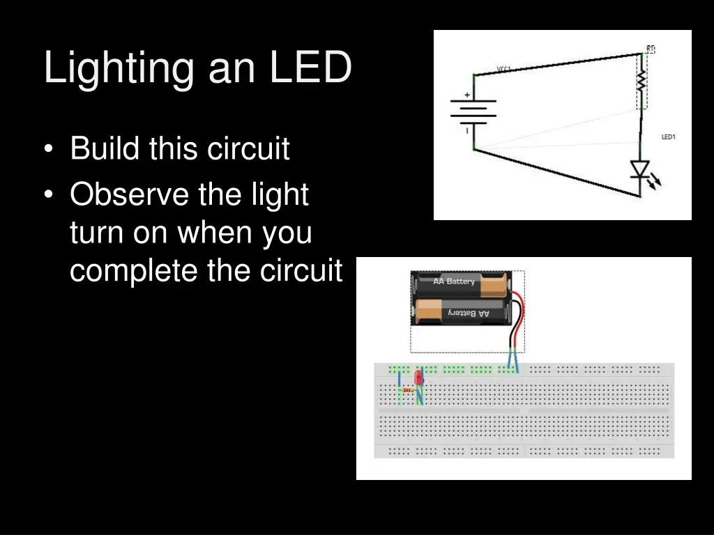 lighting an led 1