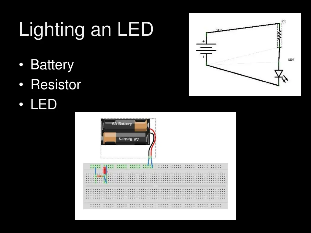 lighting an led