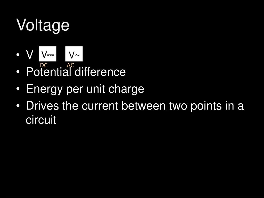 voltage