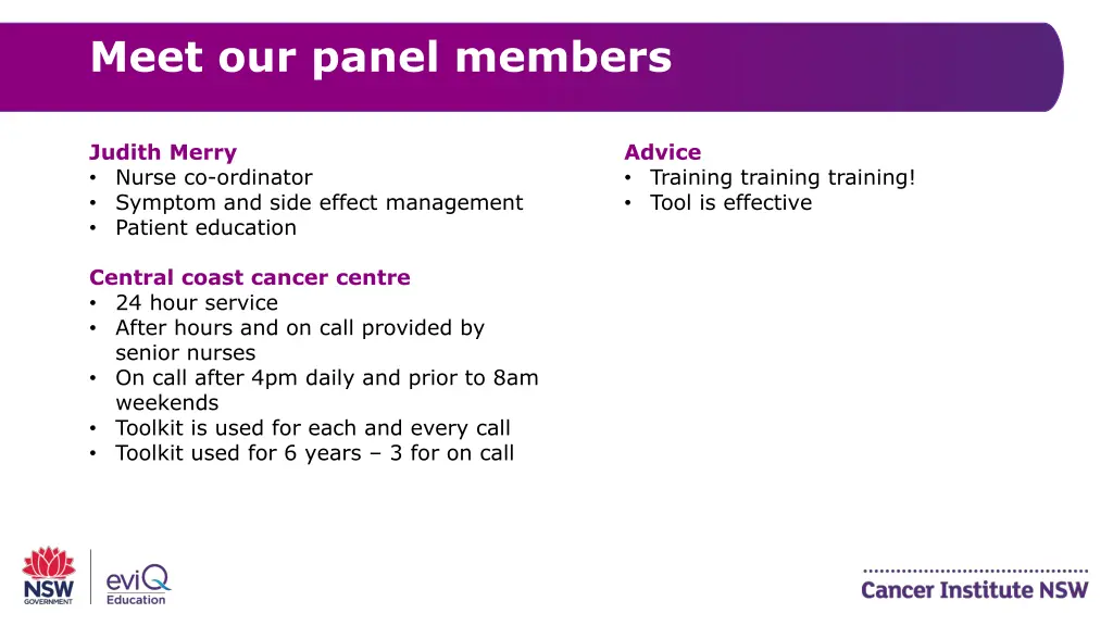 meet our panel members 2