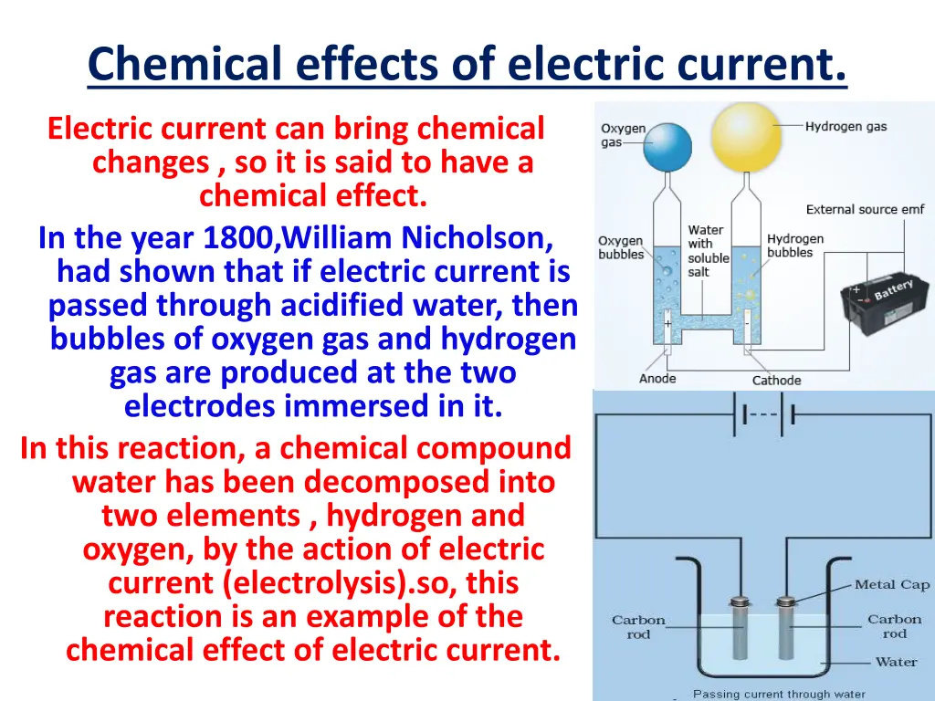 chemical effects of electric current