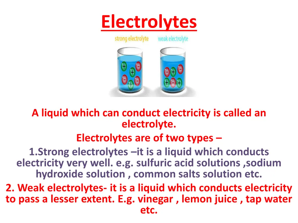 electrolytes