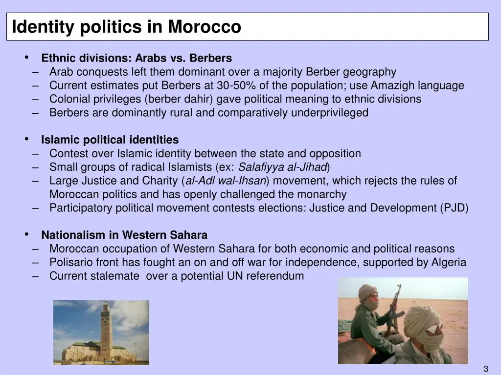 identity politics in morocco