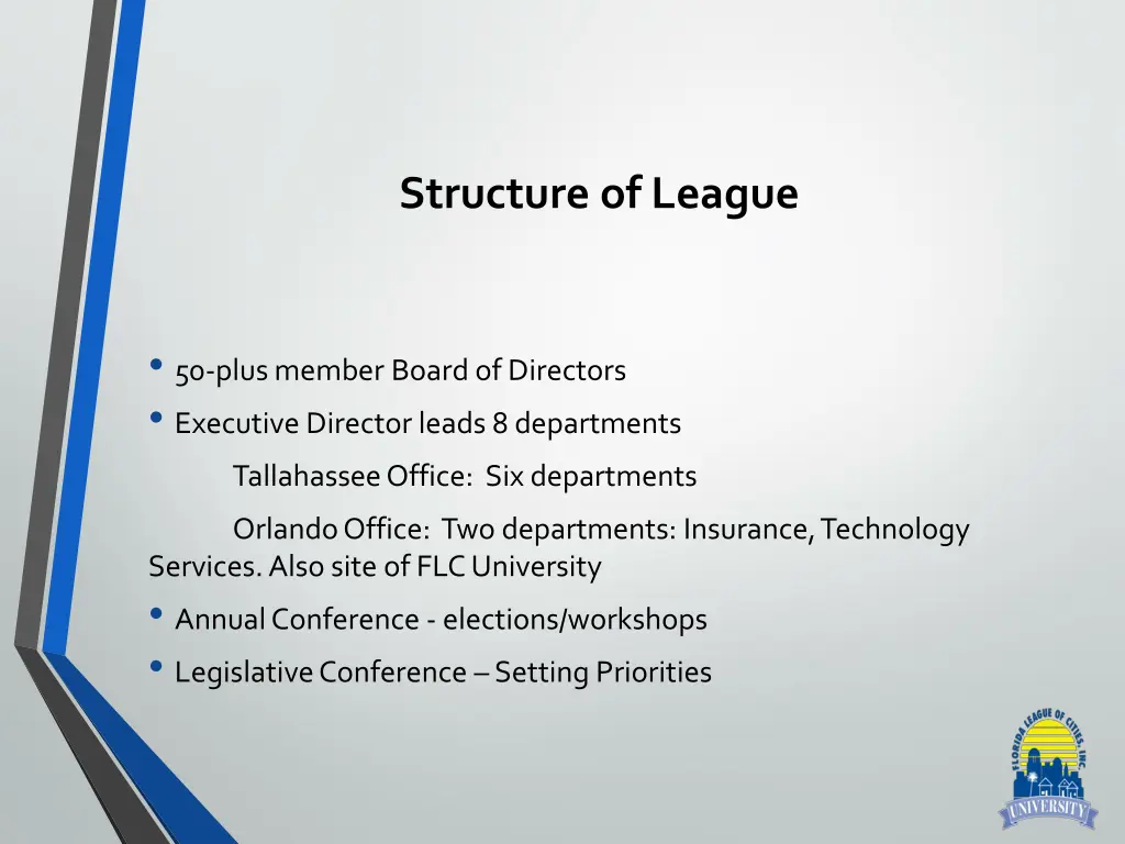 structure of league