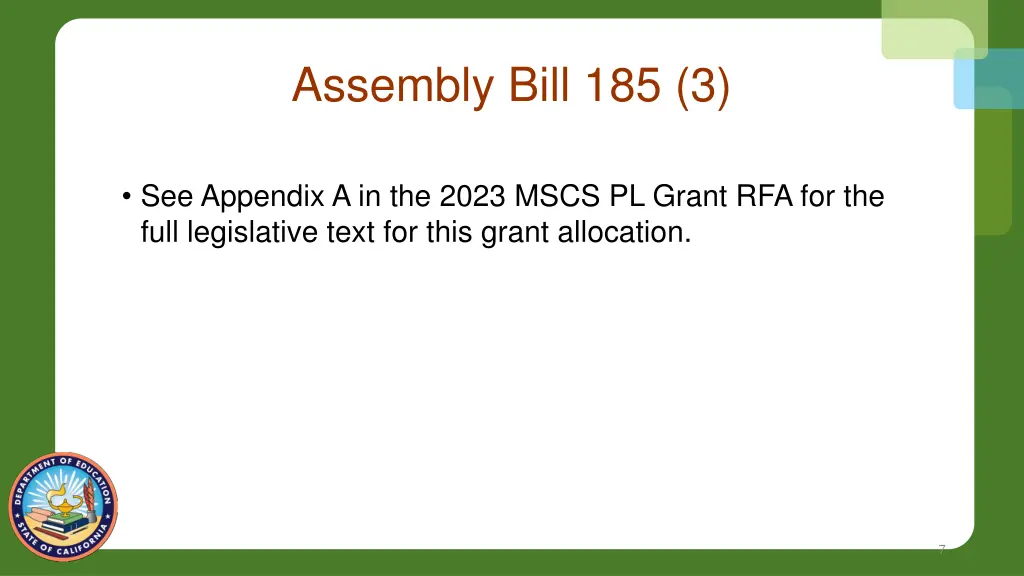 assembly bill 185 3