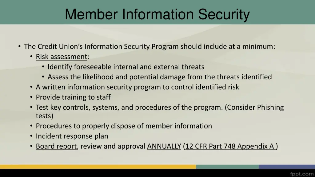 member information security