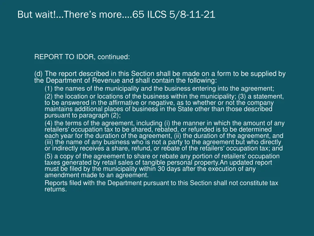 but wait there s more 65 ilcs 5 8 11 21 2