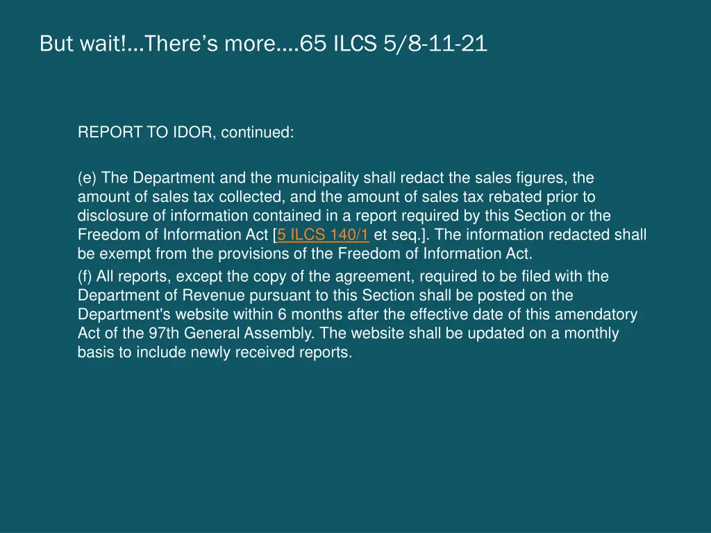 but wait there s more 65 ilcs 5 8 11 21 3