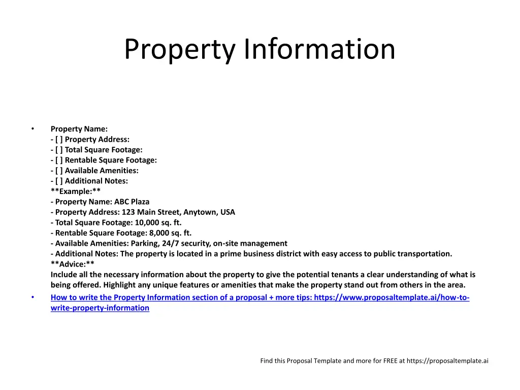 property information