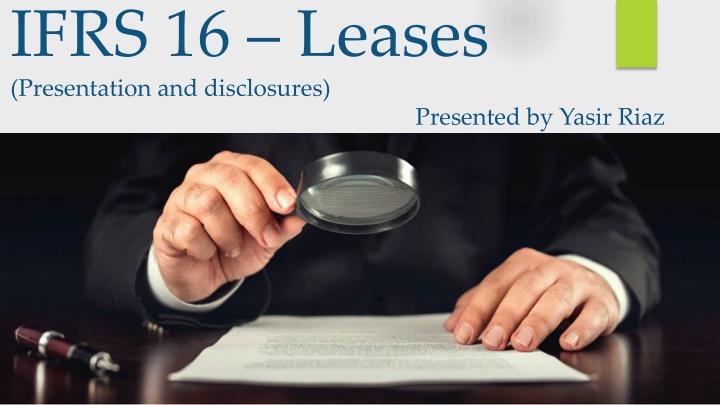ifrs 16 leases presentation and disclosures