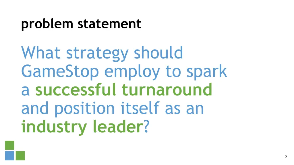 problem statement