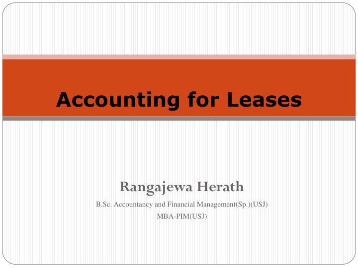accounting for leases
