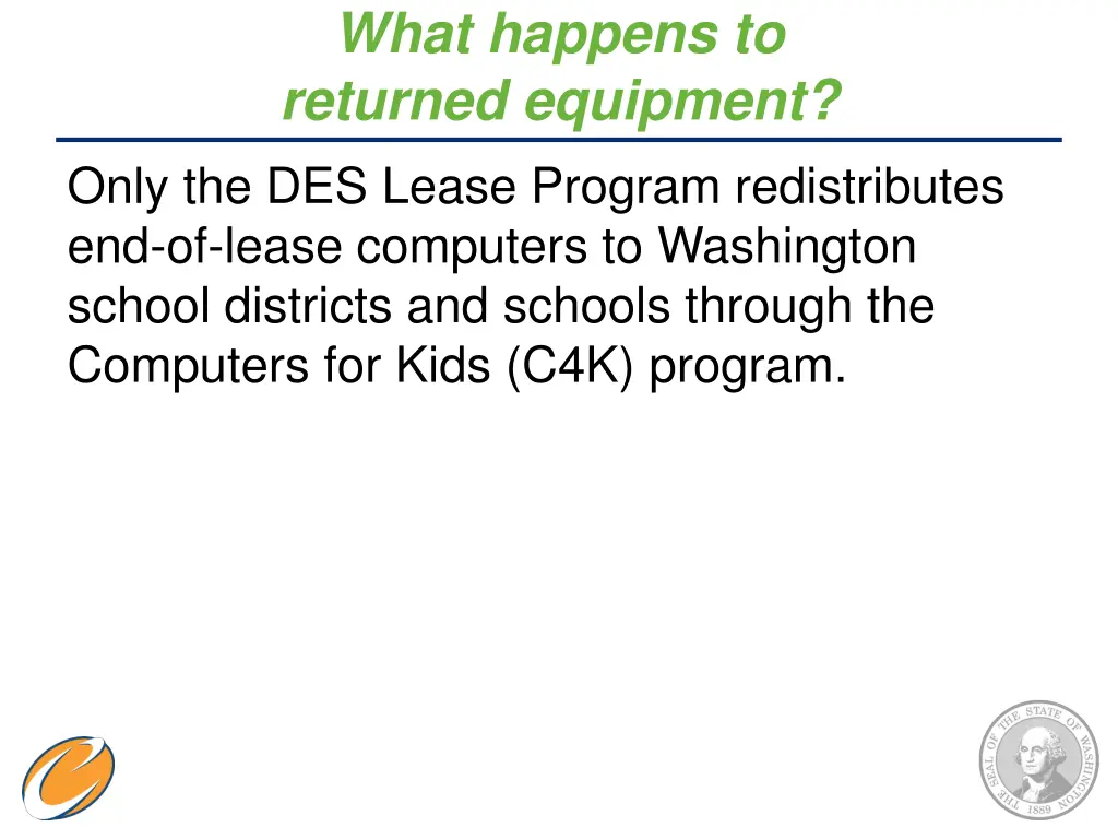what happens to returned equipment
