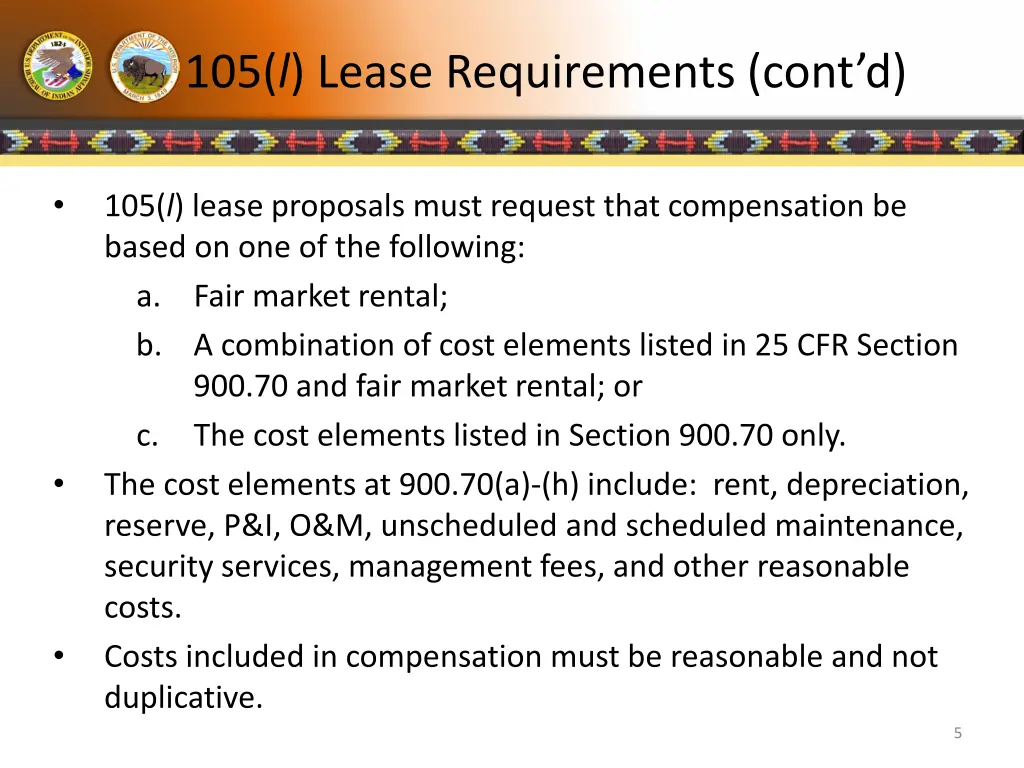 105 l lease requirements cont d