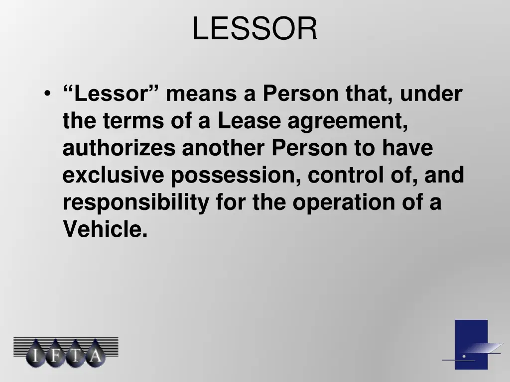 lessor