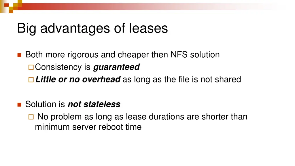 big advantages of leases