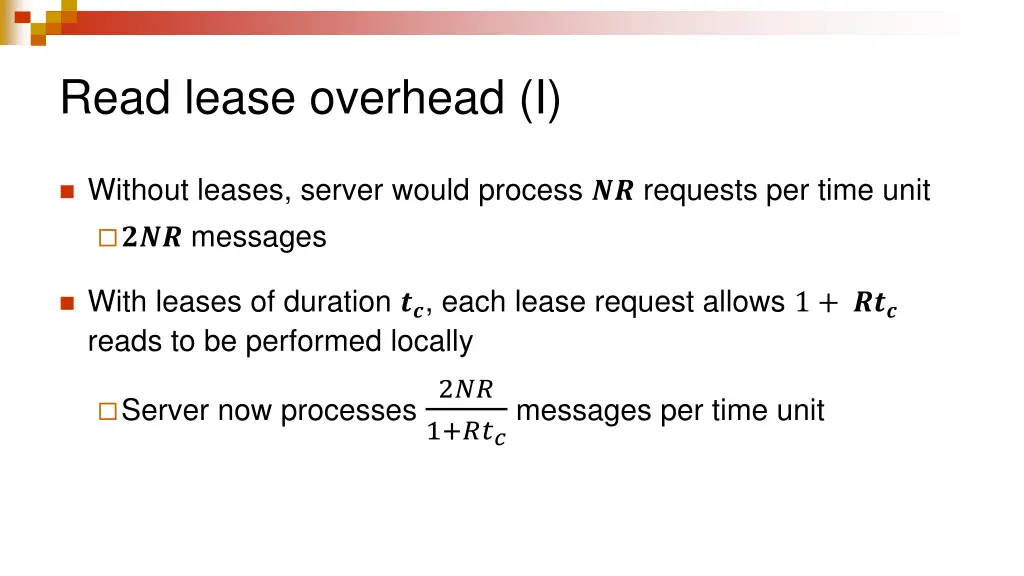 read lease overhead i