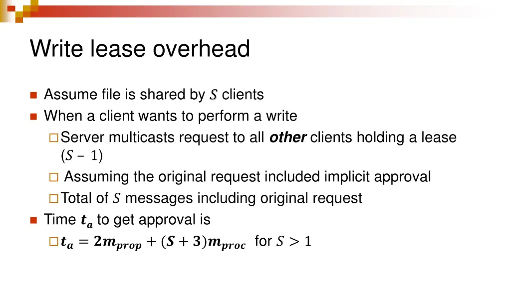 write lease overhead