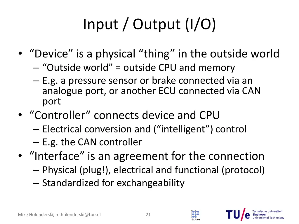 input output i o
