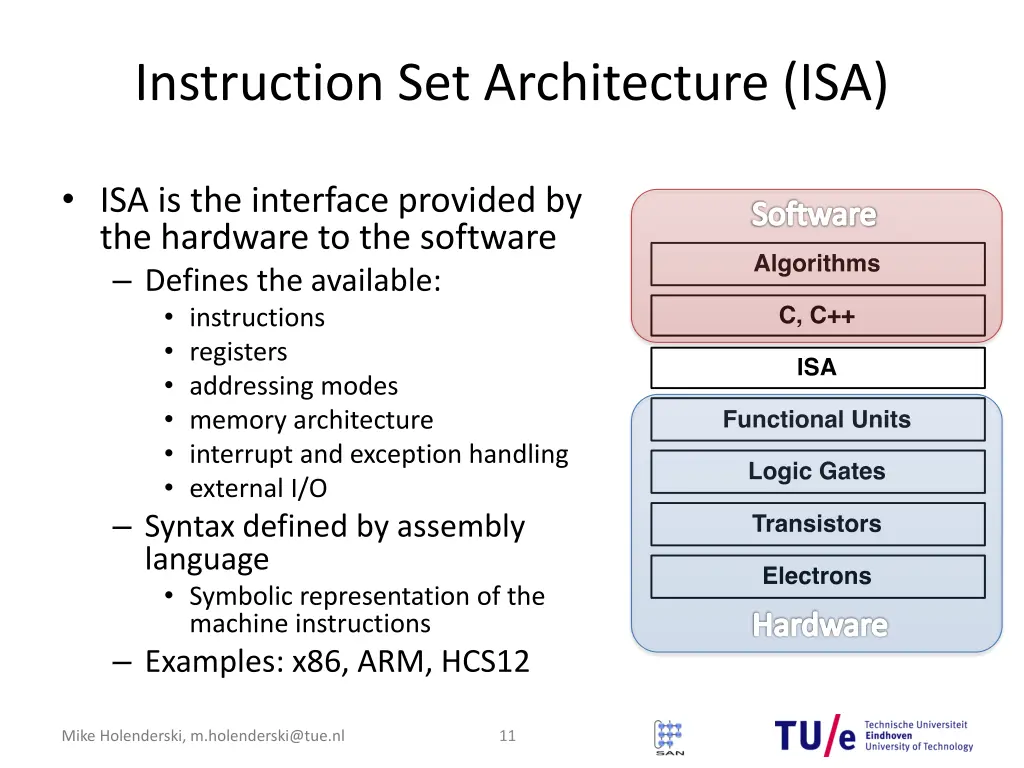 instruction set architecture isa 1