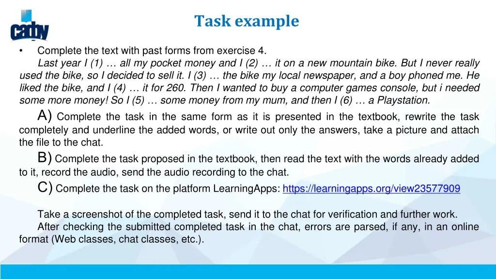 task example 1