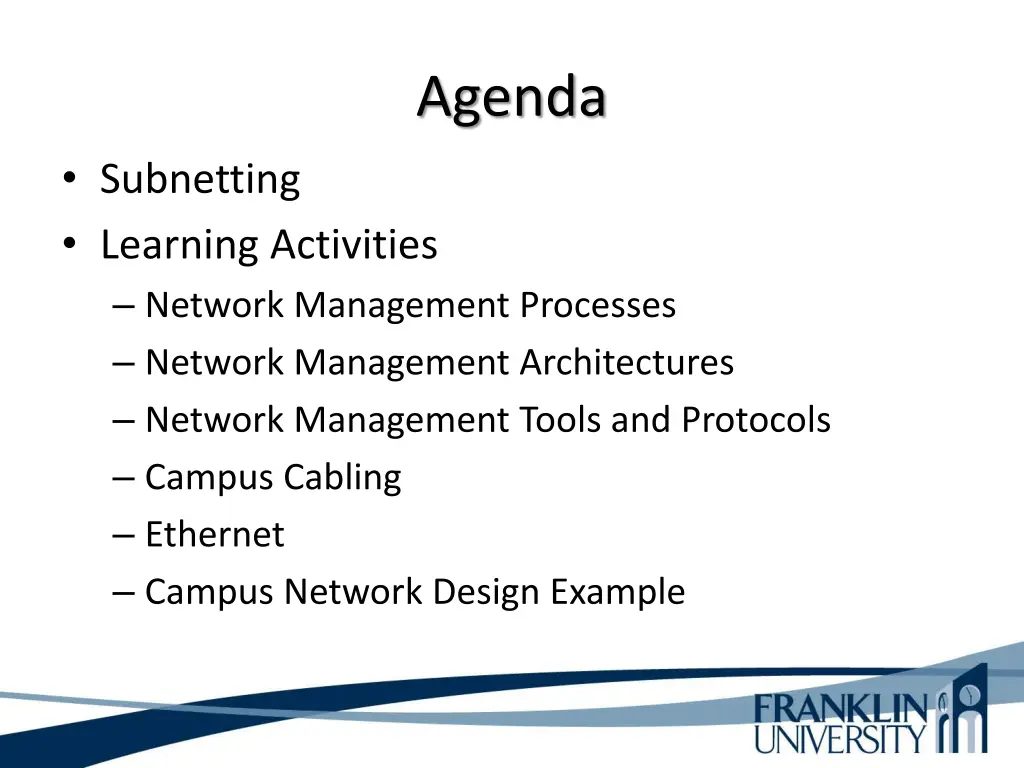agenda