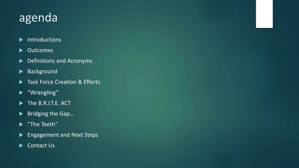 agenda