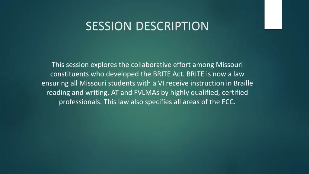 session description