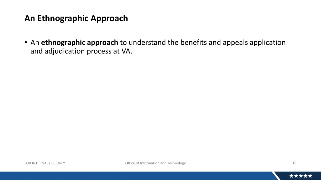 an ethnographic approach