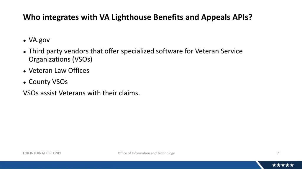 who integrates with va lighthouse benefits