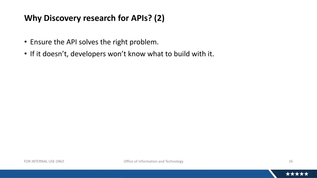 why discovery research for apis 2