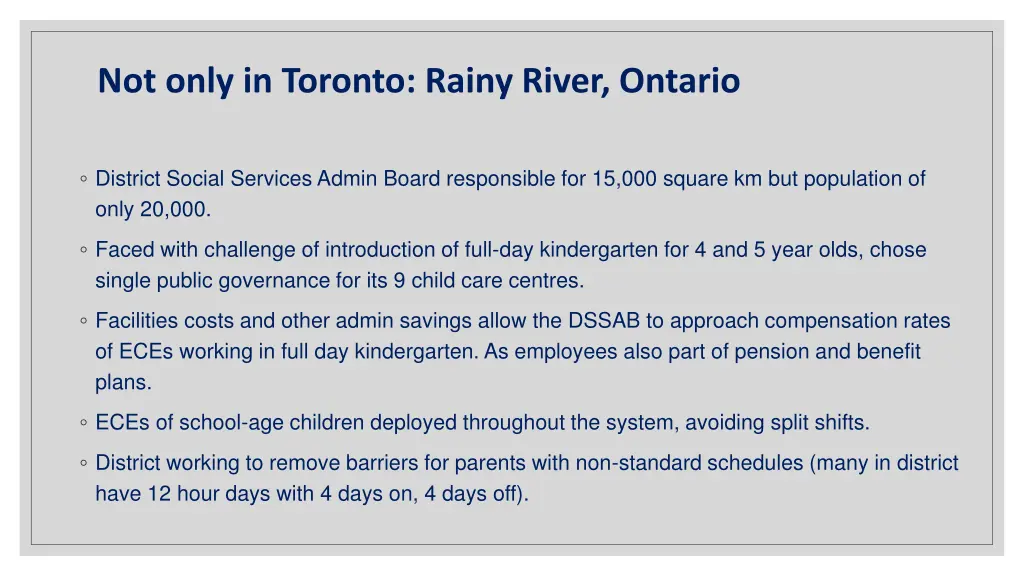 not only in toronto rainy river ontario