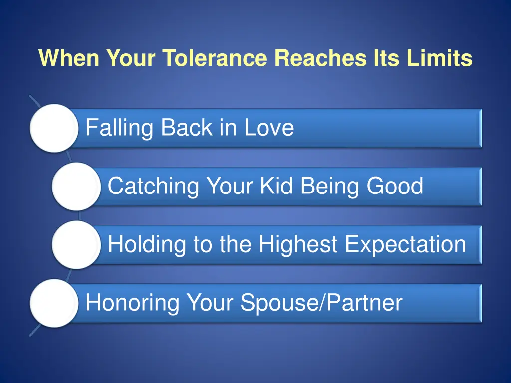 when your tolerance reaches its limits