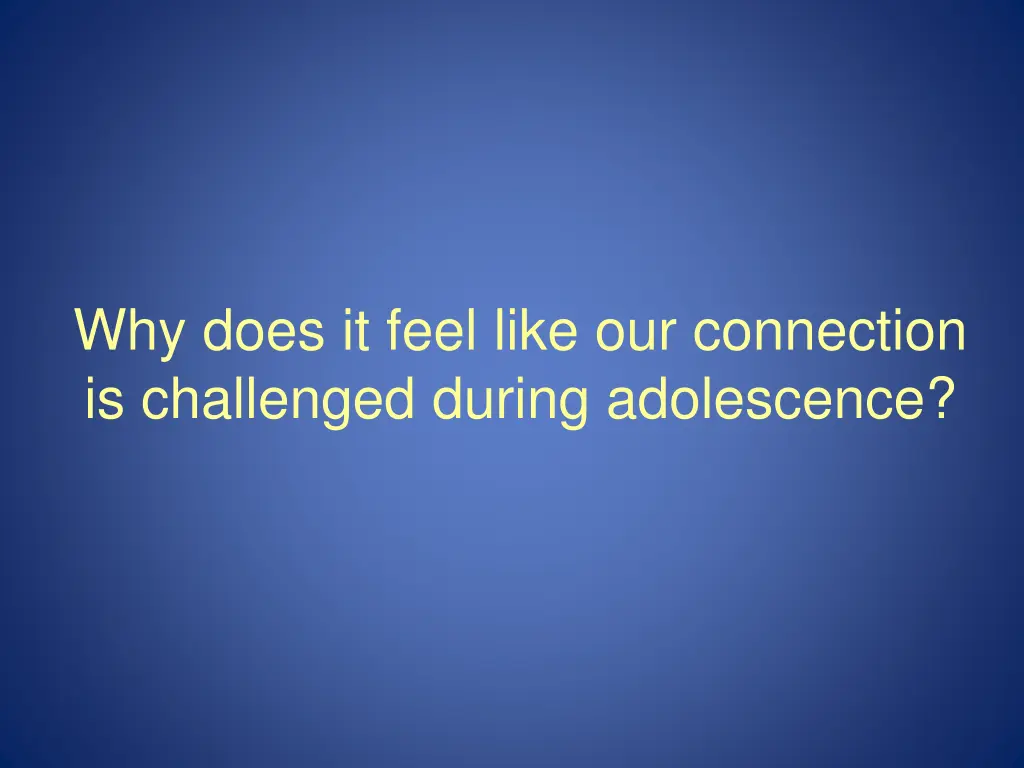 why does it feel like our connection