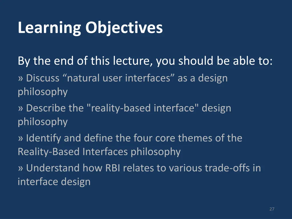 learning objectives 1