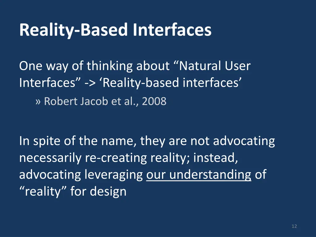 reality based interfaces