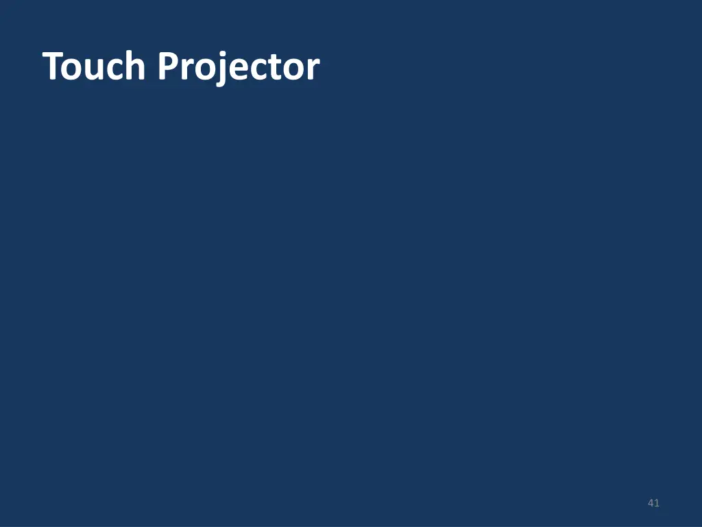 touch projector
