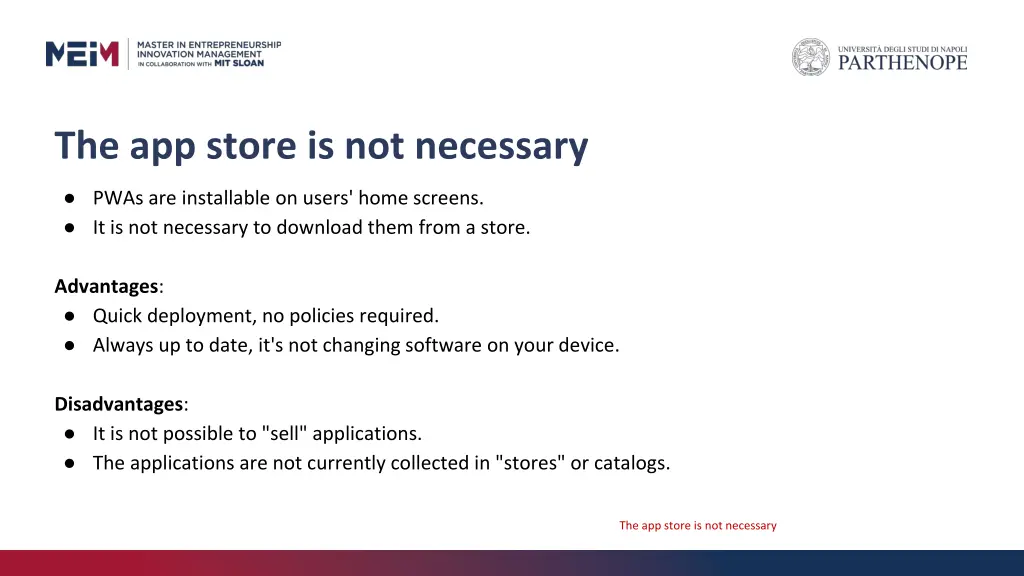 the app store is not necessary