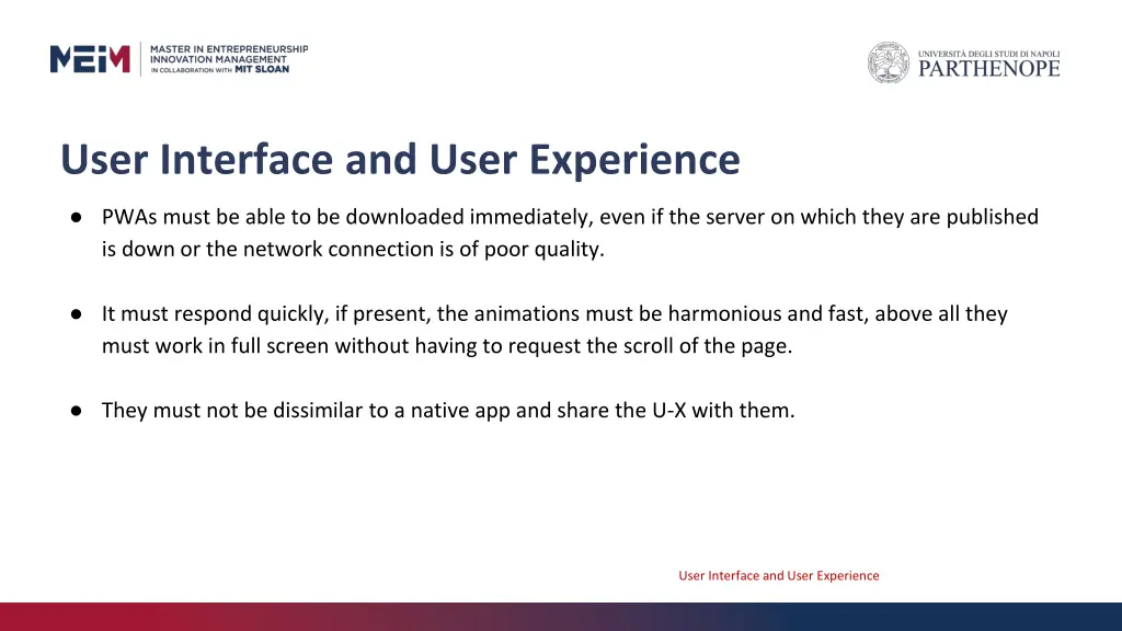 user interface and user experience