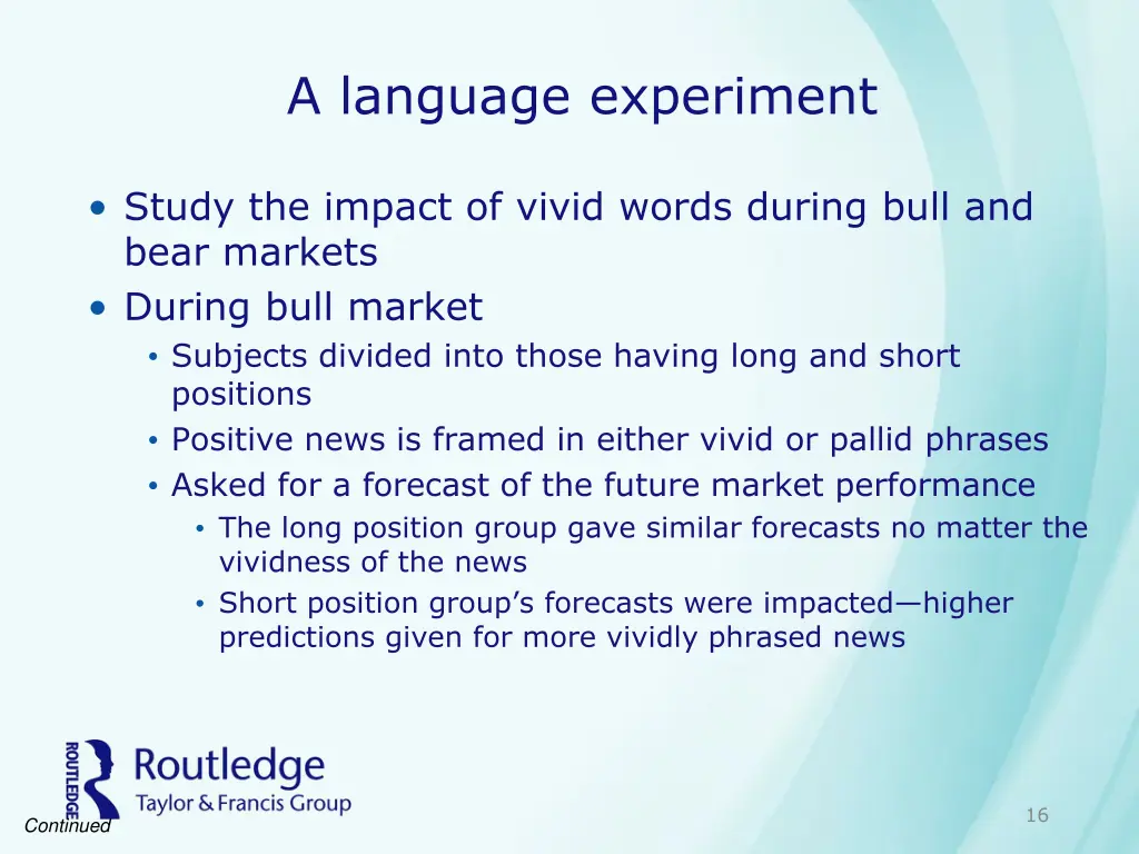 a language experiment