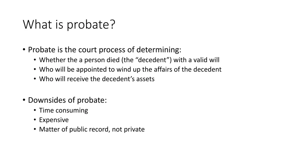 what is probate