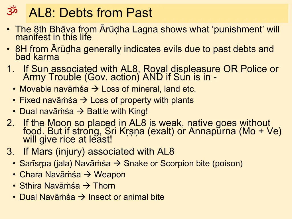 al8 debts from past the 8 th bh va from