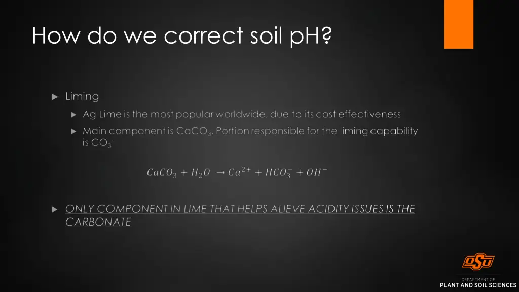 how do we correct soil ph