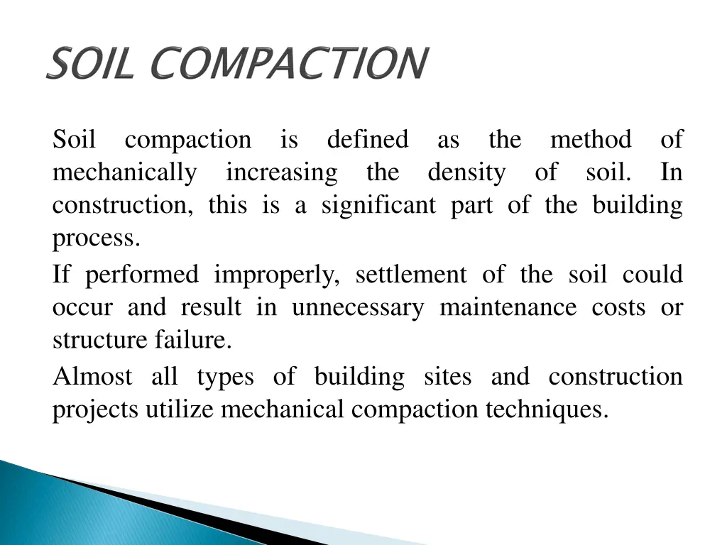 soil mechanically construction this