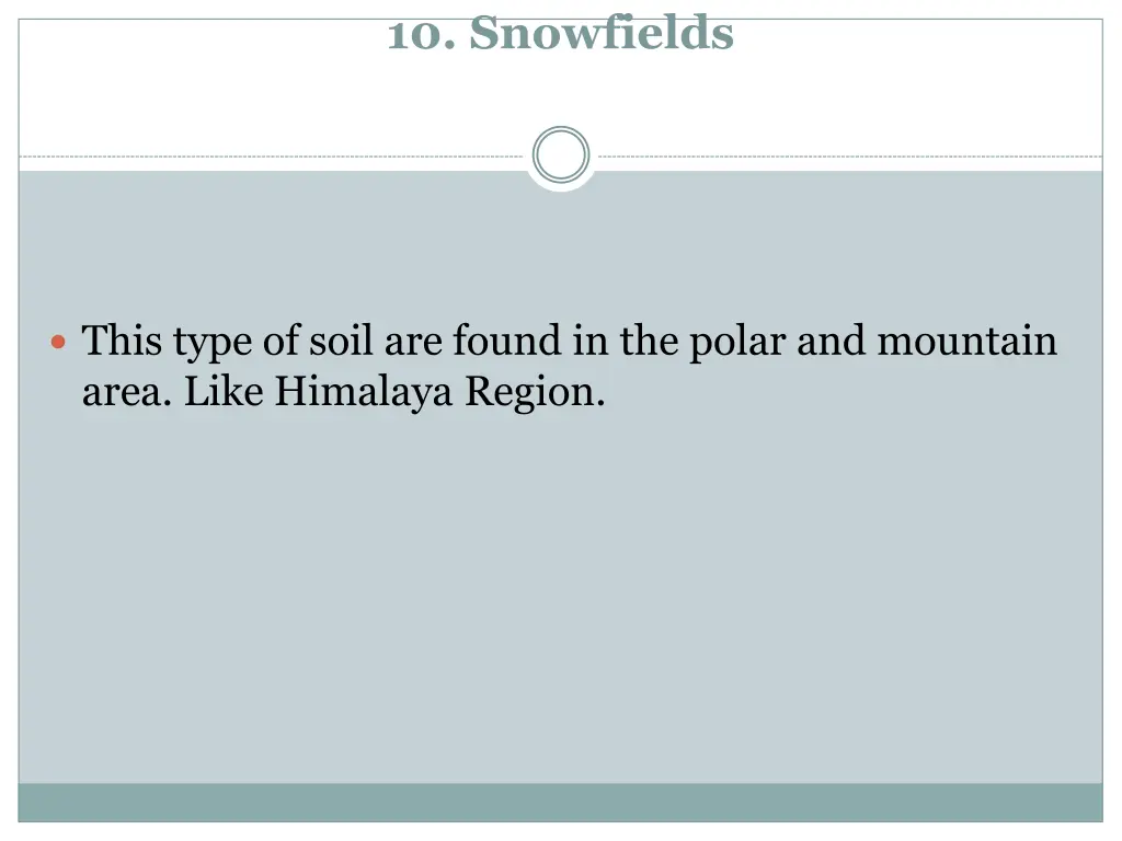 10 snowfields