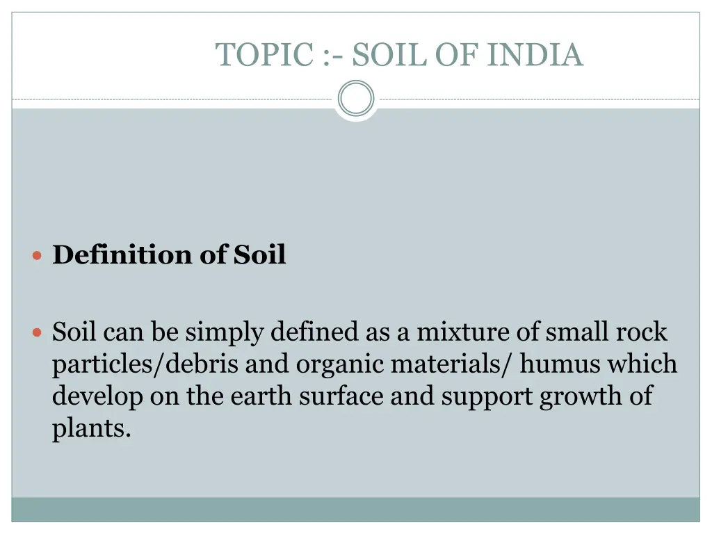 topic soil of india